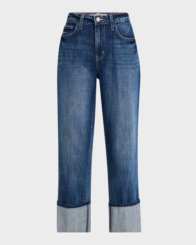 Leighton Ultra High-Rise Cuffed Stovepipe Jeans